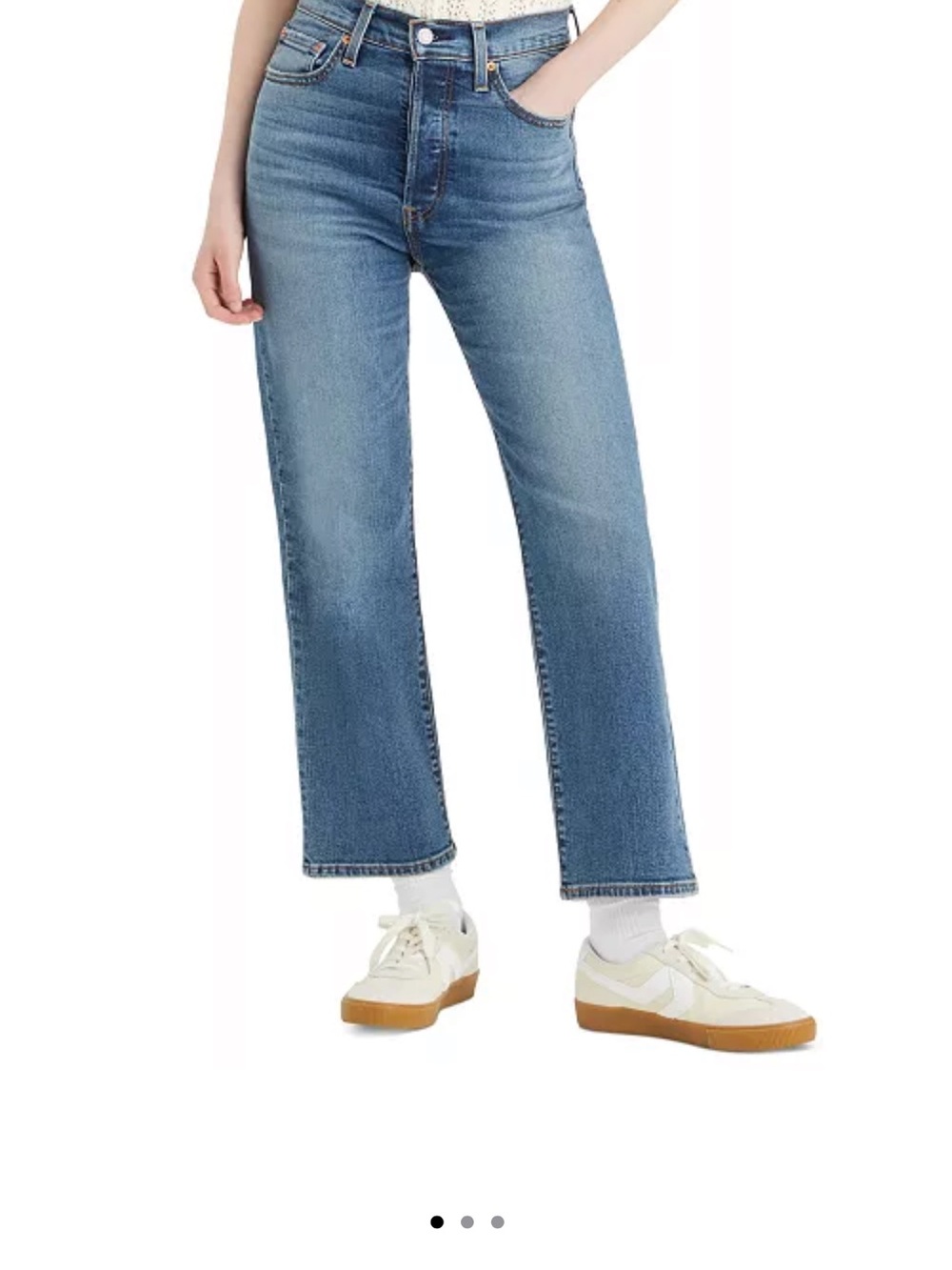 Levi's Women’s Ribcage Straight Ankle Jeans in Medium Blue Wash